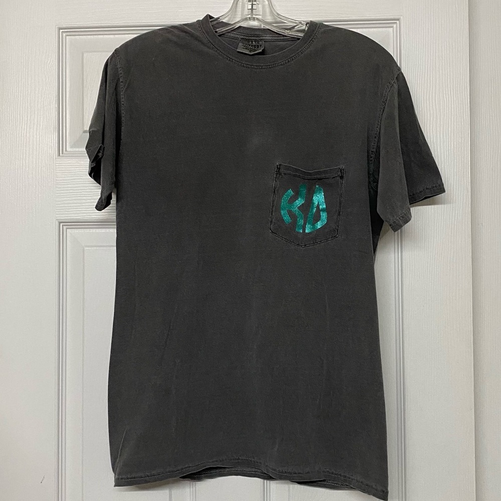 Kappa Delta Sorority Comfort Colors Gray T-shirt Short Sleeve Sz S